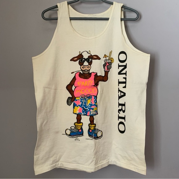 Tops - Vintage Ontario Cow Tank Top
